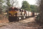 Grain train eases west